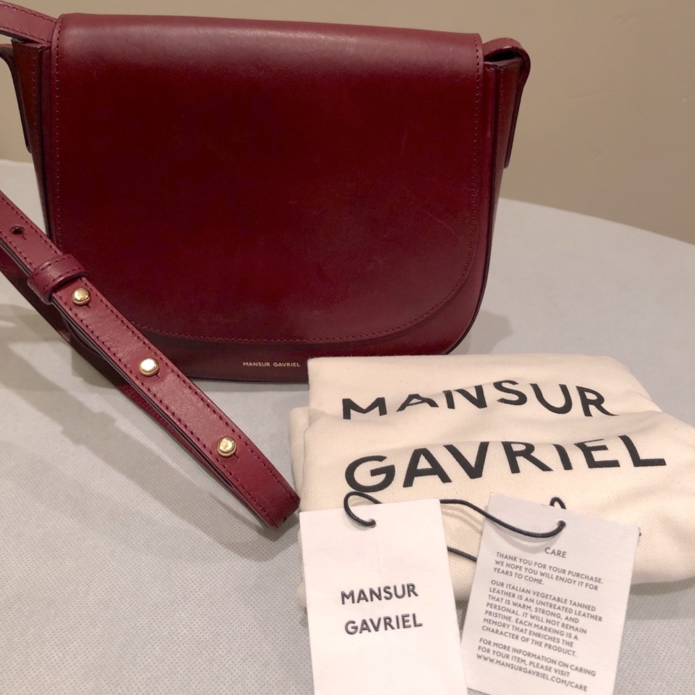 Mansur Gavriel Pebble Crossbody Bag "Bordo"